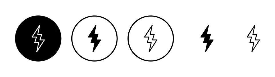 Lightning icon vector. electric sign and symbol. power icon. energy sign Stock Illustration