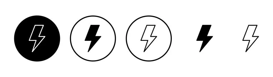 Lightning icon vector. electric sign and symbol. power icon. energy sign Stock Illustration