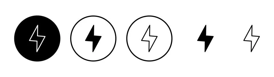 Lightning icon vector. electric sign and symbol. power icon. energy sign Stock Illustration