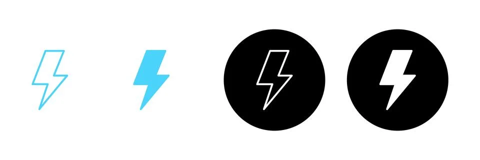 Lightning icon vector. electric sign and symbol. power icon. energy sign Stock Illustration