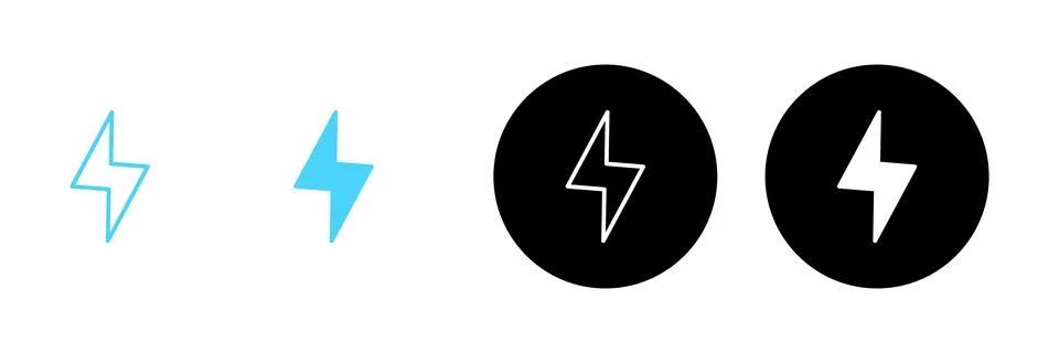 Lightning icon vector. electric sign and symbol. power icon. energy sign Stock Illustration