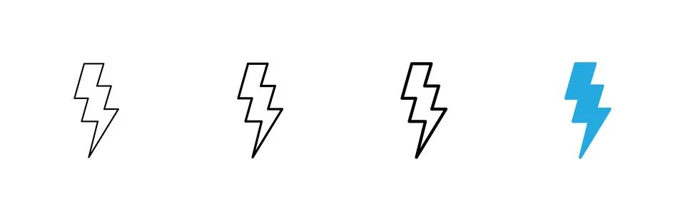 Lightning icon vector. electric sign and symbol. power icon. energy sign Stock Illustration