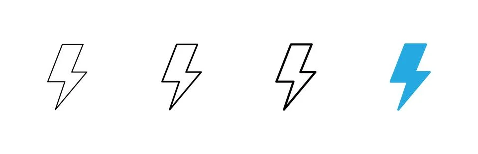 Lightning icon vector. electric sign and symbol. power icon. energy sign Stock Illustration