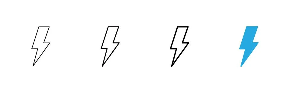 Lightning icon vector. electric sign and symbol. power icon. energy sign Ilustración de archivo