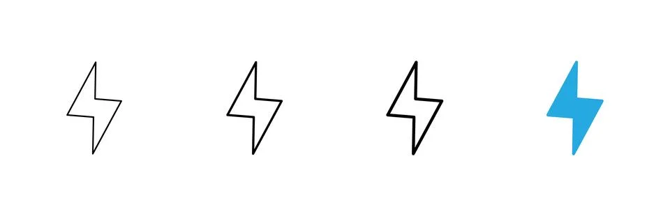 Lightning icon vector. electric sign and symbol. power icon. energy sign Stock Illustration