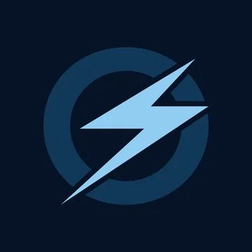Lightning Icon Vector for Energy, Power, Electricity and Flash Symbol Stock Illustration