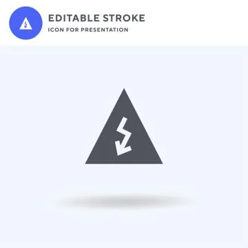 Lightning icon vector, filled flat sign, solid pictogram isolated on white, l イラスト素材