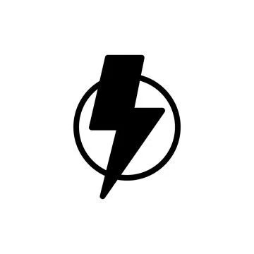 Lightning icon vector illustration. electric sign and symbol. power icon. e.. Stock Illustration