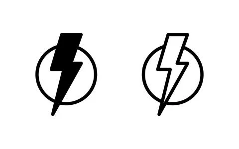 Lightning icon vector illustration. electric sign and symbol. power icon. e.. Stock Illustration