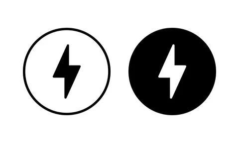 Lightning icon vector illustration. electric sign and symbol. power icon. e.. Stock Illustration