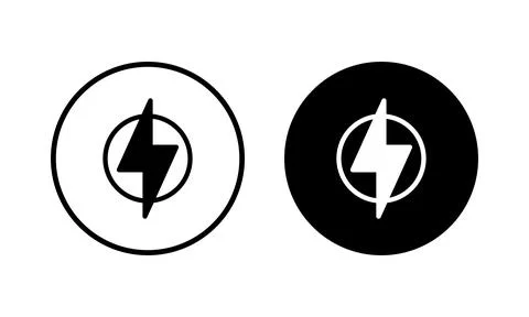 Lightning icon vector illustration. electric sign and symbol. power icon. e.. Stock Illustration