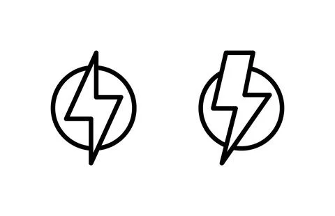 Lightning icon vector illustration. electric sign and symbol. power icon. e.. Stock Illustration