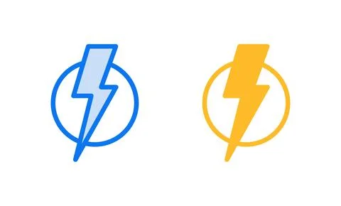 Lightning icon vector illustration. electric sign and symbol. power icon. e.. Stock Illustration