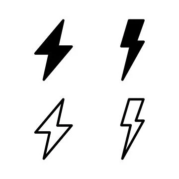 Lightning icon vector illustration. electric sign and symbol. power icon. e.. Stock Illustration