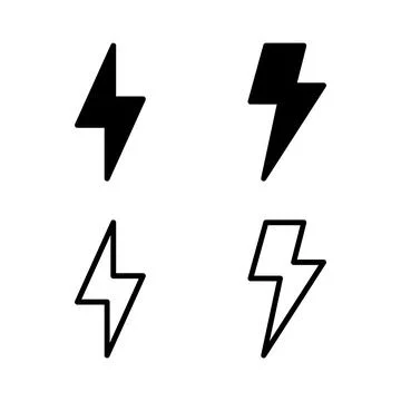 Lightning icon vector illustration. electric sign and symbol. power icon. e.. Stock Illustration