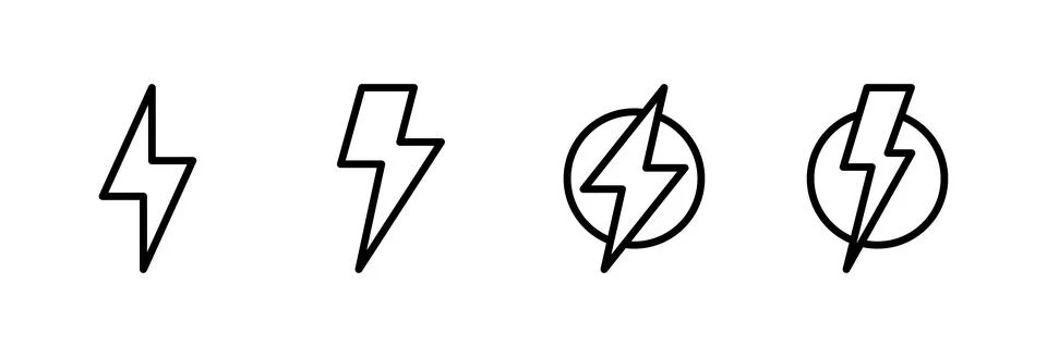 Lightning icon vector illustration. electric sign and symbol. power icon. e.. Stock Illustration