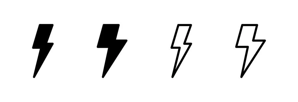 Lightning icon vector illustration. electric sign and symbol. power icon. e.. Stockillustratie