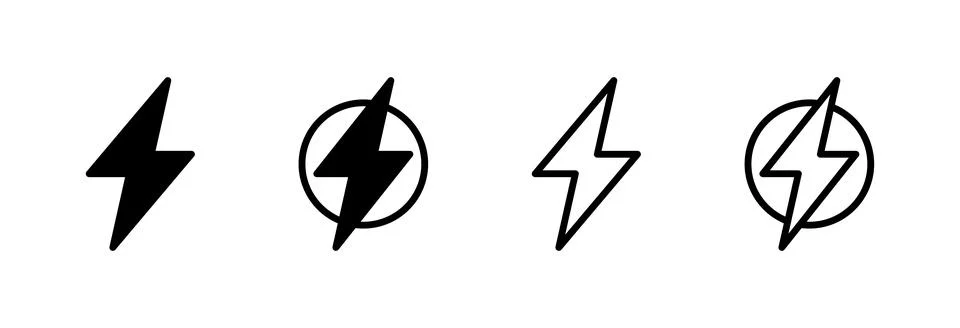 Lightning icon vector illustration. electric sign and symbol. power icon. e.. Stock Illustration