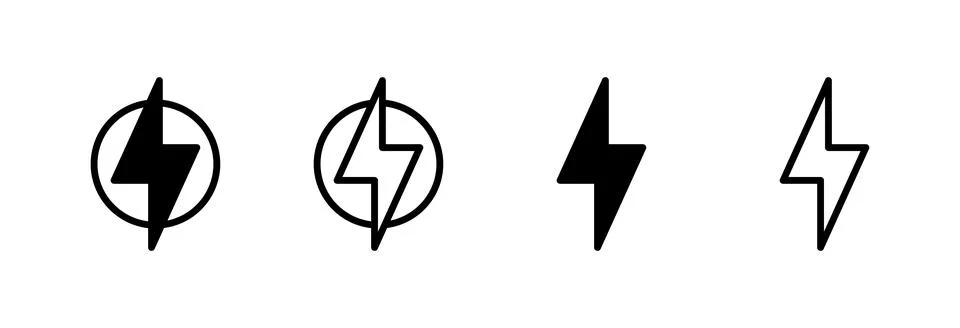 Lightning icon vector illustration. electric sign and symbol. power icon. e.. Stock Illustration