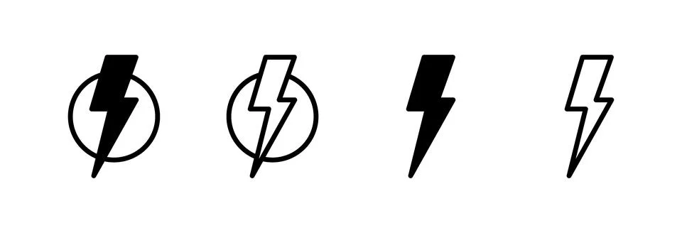 Lightning icon vector illustration. electric sign and symbol. power icon. e.. Stock Illustration