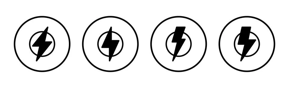 Lightning icon vector illustration. electric sign and symbol. power icon. e.. イラスト素材