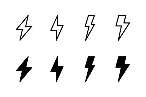 Lightning icon vector illustration. electric sign and symbol. power icon. e.. Illustrazione stock