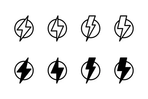 Lightning icon vector illustration. electric sign and symbol. power icon. e.. Stock Illustration