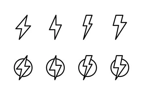 Lightning icon vector illustration. electric sign and symbol. power icon. e.. Stock Illustration