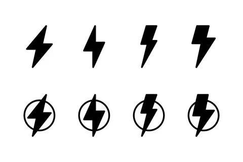 Lightning icon vector illustration. electric sign and symbol. power icon. e.. Stock Illustration