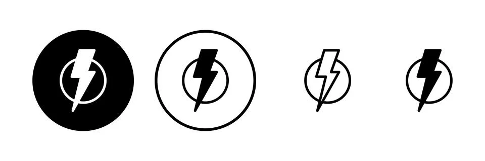 Lightning icon vector illustration. electric sign and symbol. power icon. e.. Stock Illustration