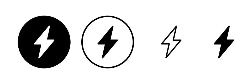 Lightning icon vector illustration. electric sign and symbol. power icon. e.. Stock Illustration