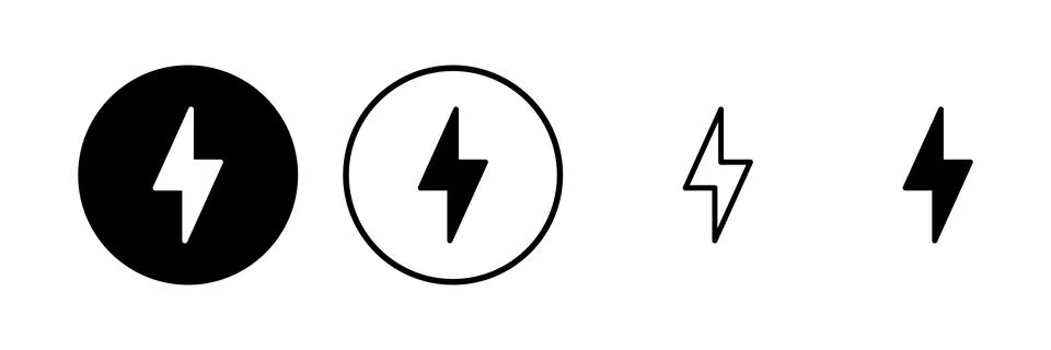 Lightning icon vector illustration. electric sign and symbol. power icon. e.. Stock Illustration