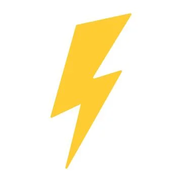 Lightning icon. Vector illustration in flat style isolated on white backgroun Stock Illustration