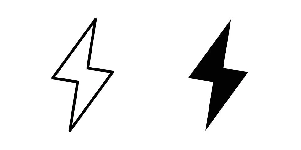 Lightning icon vector, illustration icon set Stock Illustration