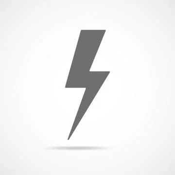 Lightning icon. Vector illustration. Stock Illustration