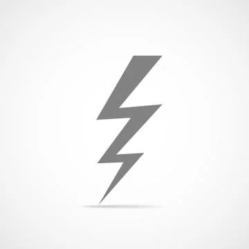 Lightning icon. Vector illustration. Stock Illustration