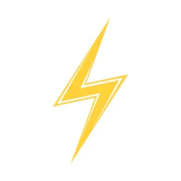 Lightning icon. Vector illustration. Stock Illustration