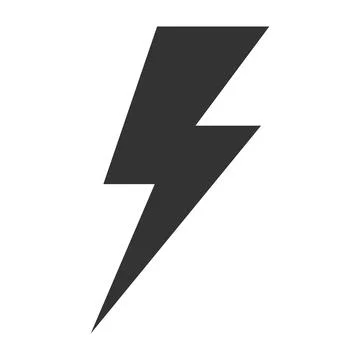 Lightning Icon vector. Simple flat symbol. Perfect Black pictogram illustrati Stock Illustration