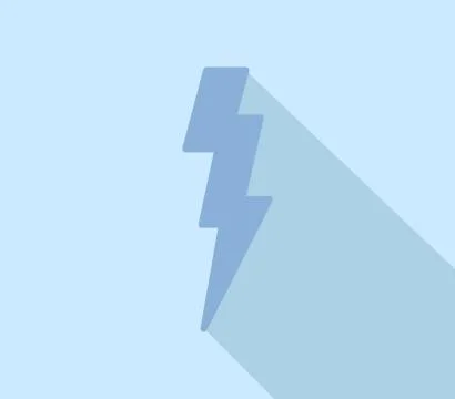Lightning icon on white background Stock Illustration