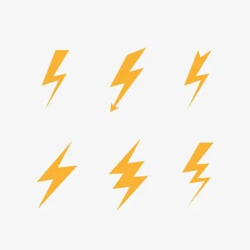 Lightning icons Stock Illustration