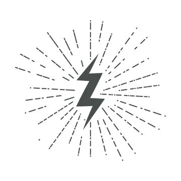 Lightning icons. Thunder. Lightning strike. Vector. Stock Illustration