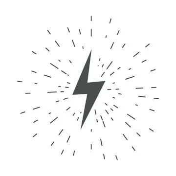 Lightning icons. Thunder. Lightning strike. Vector. Stock Illustration