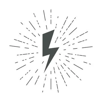 Lightning icons. Thunder. Lightning strike. Vector. Stock Illustration