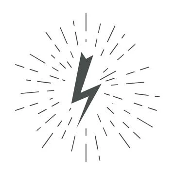 Lightning icons. Thunder. Lightning strike. Vector. Stock Illustration