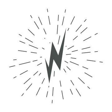 Lightning icons. Thunder. Lightning strike. Vector. Stock Illustration