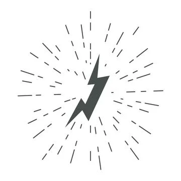 Lightning icons. Thunder. Lightning strike. Vector. Stock Illustration