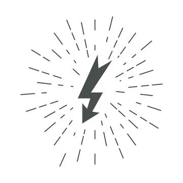 Lightning icons. Thunder. Lightning strike. Vector. Stock Illustration