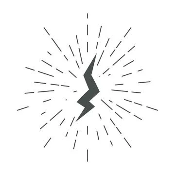 Lightning icons. Thunder. Lightning strike. Vector. Stock Illustration