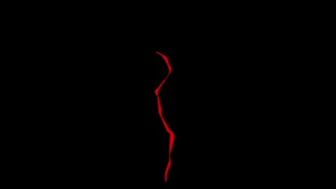 Lightning impact designed with a vibrant neon red electrical discharge flash on  库存影片 346471915