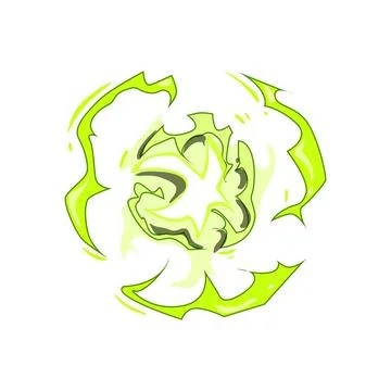 Lightning impact vfx cartoon vector illustration Stock Illustration